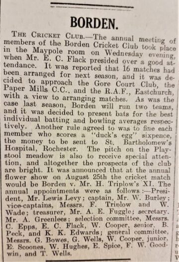 The cricket club