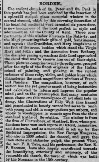 Church window article