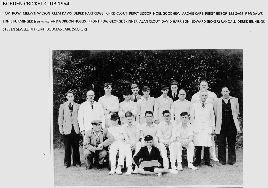 Borden Cricket Club 1954