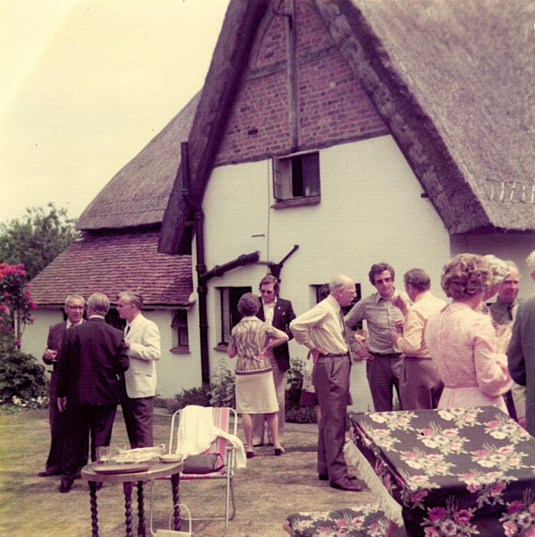 Garden party Thatch cottage c1960/70