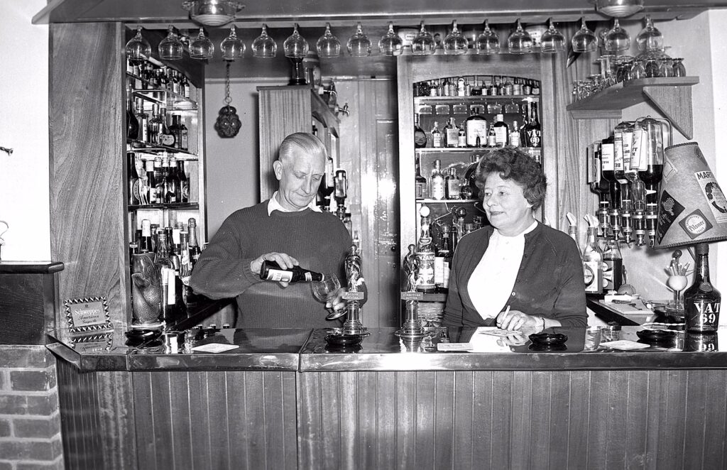 Maypole Pub Borden. We believe the Publicans pictured are George and Kit Jarret.
