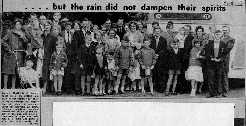 Borden Horticultural Outing to Hastings 29th August 1963